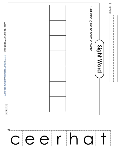 Large Cut-and-Glue: Teacher