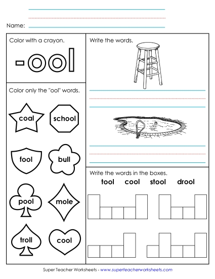 Worksheet 1 (-ool Words)