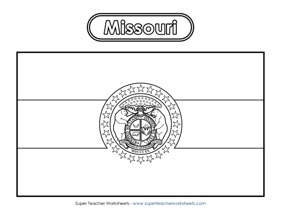 Missouri Flag Coloring Page