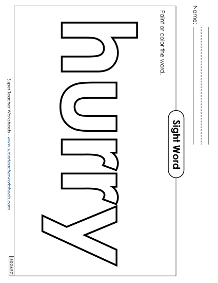 Paint or Color: Hurry