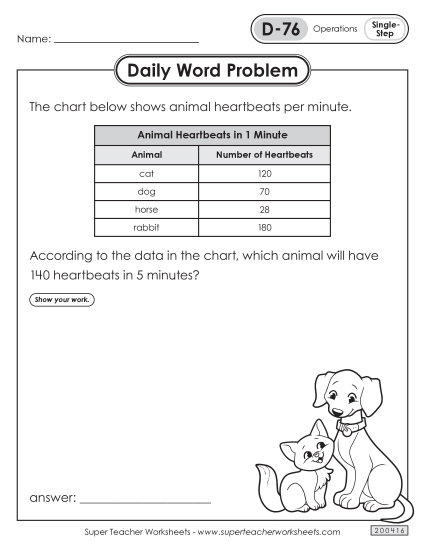 Daily Word Problems <br>D-76 through D-80