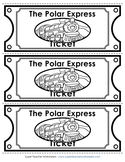 Polar Express Ticket (Black & White)