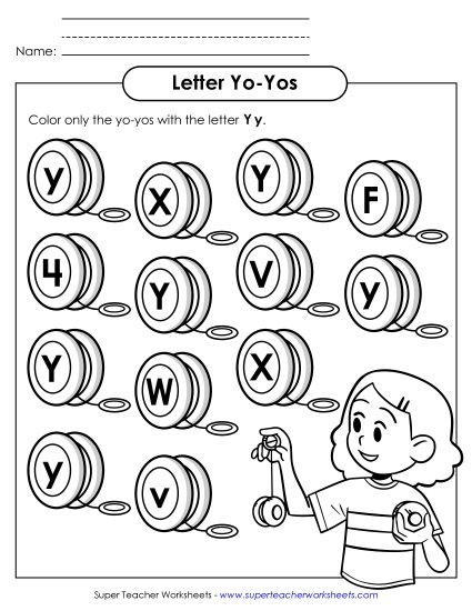 Letter Y y Recognition - Yo-yo