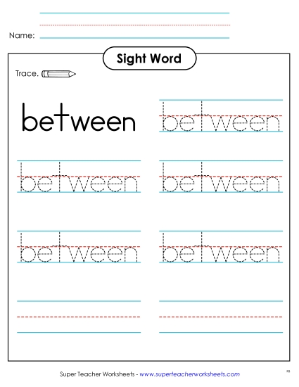 Trace the Word: Between