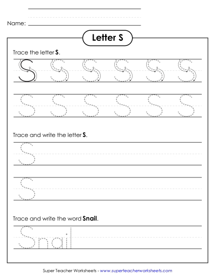 Uppercase S (Dotted Lines)