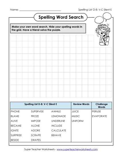 Make a Word Search (D-8)