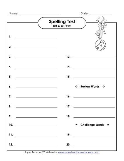 Spelling Test (C-8)