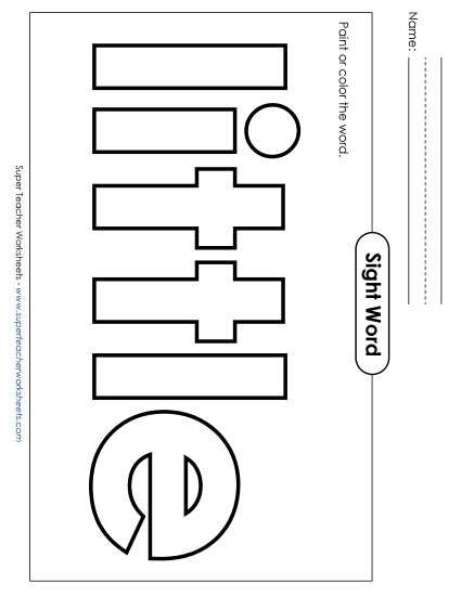 Paint or Color: Little