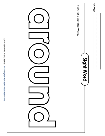 Paint or Color: Around