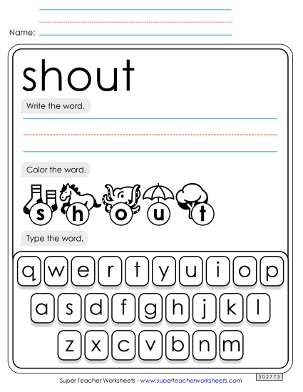 Write, Color, Type: Shout