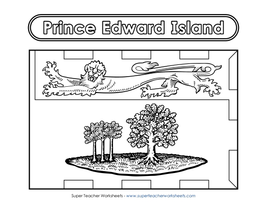 Prince Edward Island Flag (Black & White)