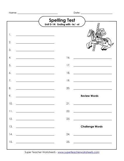 Spelling Test (D-14)