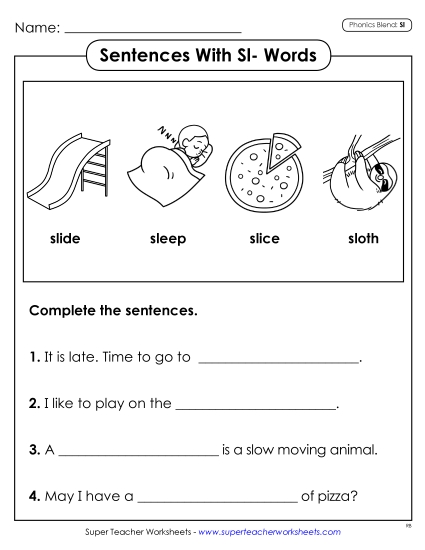 Sentences with Sl- Words 