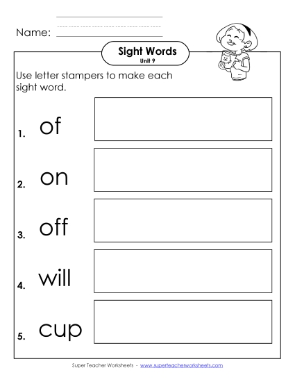 Letter Stampers (Unit 9)