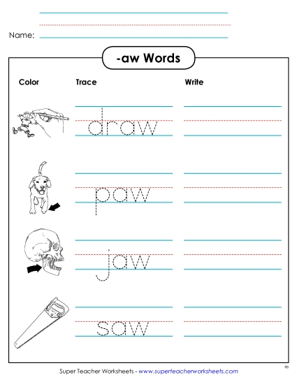 Trace and Write (-aw)