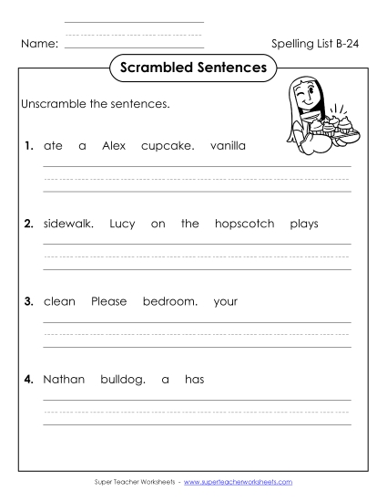 Scrambled Sentences (B-24)