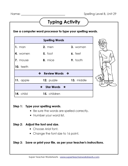Typing Activity (B-29) 