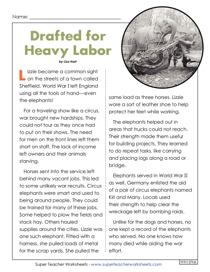 Drafted for Heavy Labor