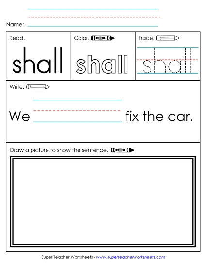 Worksheet 3: Shall