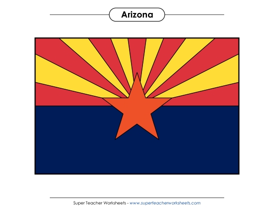 Arizona State Flag (Full-Color Version)