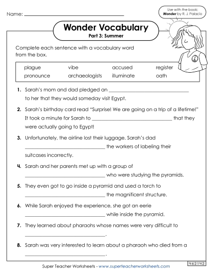 Vocabulary for Part 3