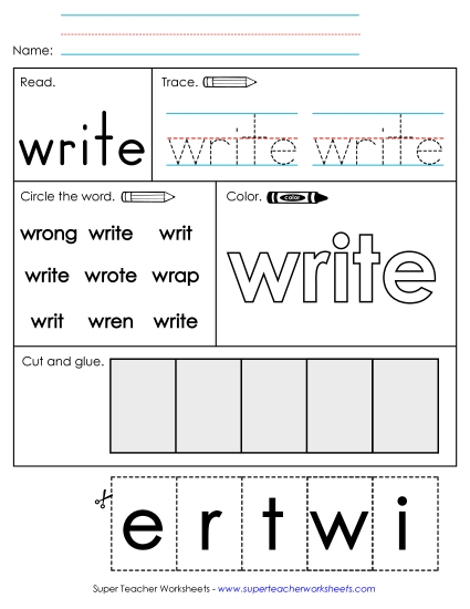 Worksheet 2: Write