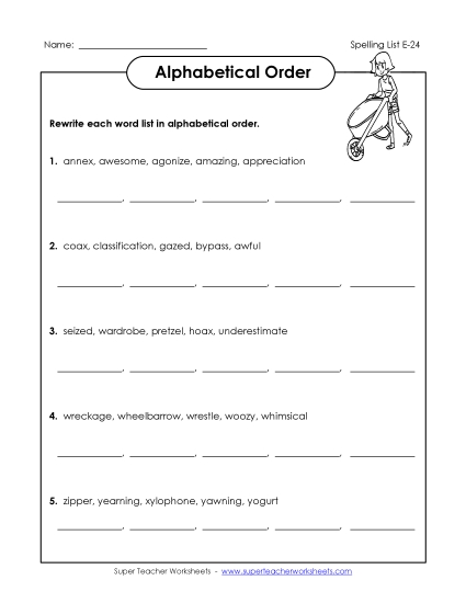 Alphabetical Order (E-24)