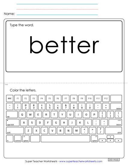 Type the Word: Better