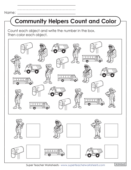 Count the Objects Worksheet 1