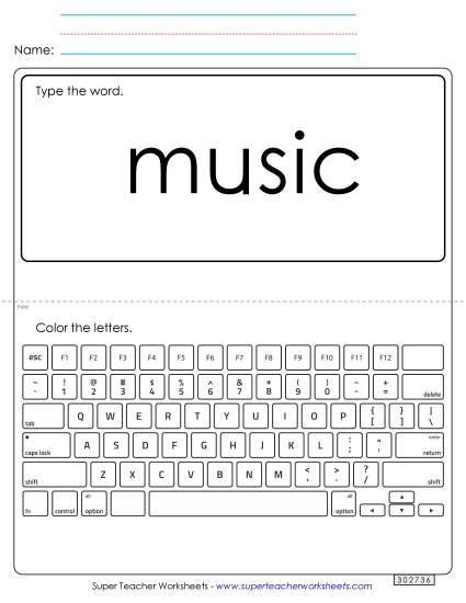 Type the Word: Music