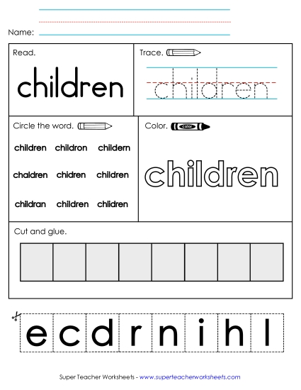 Worksheet 2: Children