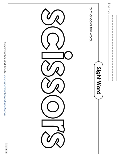 Paint or Color: Scissors