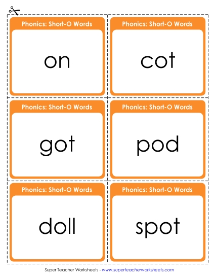 Flashcards (Short O)