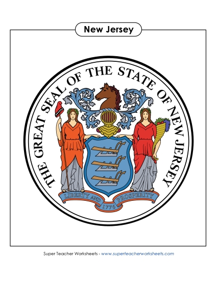 New Jersey State Seal (Full-Color Version)