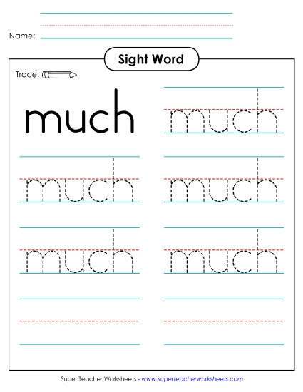 Trace the Word: Much
