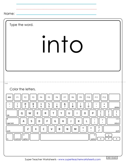 Type the Word: Into