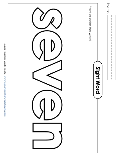 Paint or Color: Seven