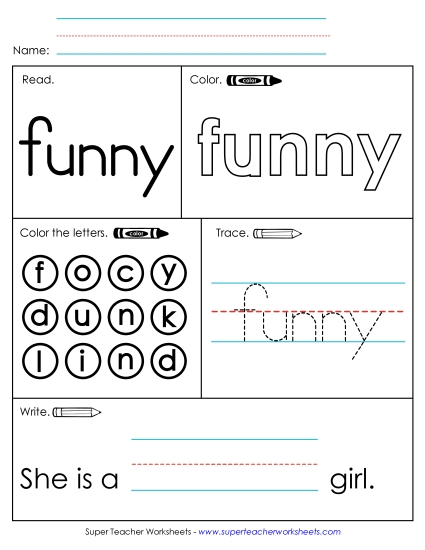 Worksheet 1: Funny