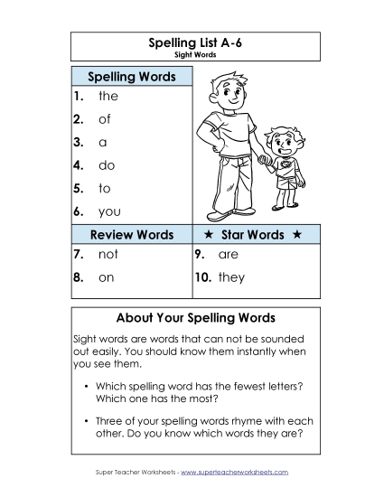 Spelling List A-6