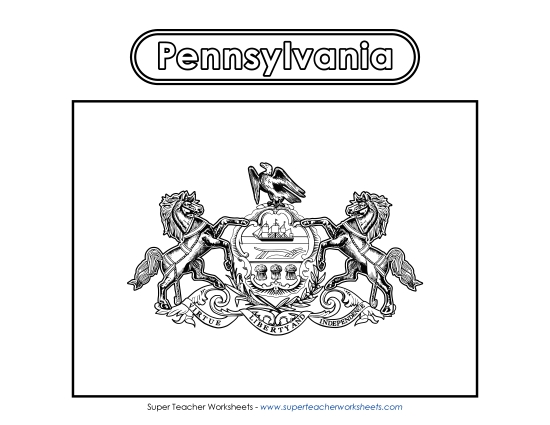 Pennsylvania Flag Coloring Page