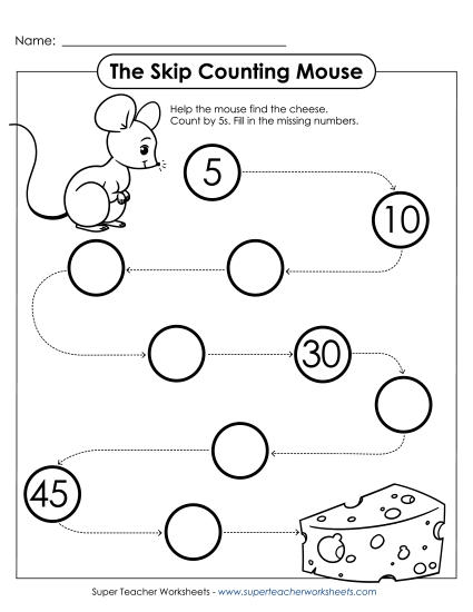 The Skip Counting Mouse (By 5s)