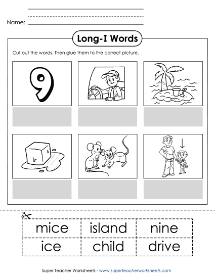 Cut-and-Glue (Long I Words)