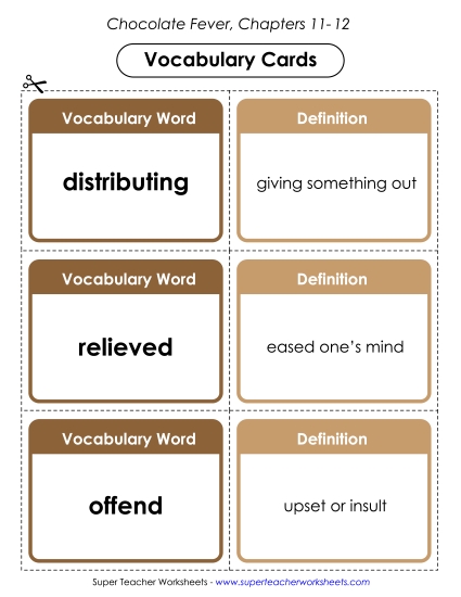 Vocab. Cards for Chapters 11-12