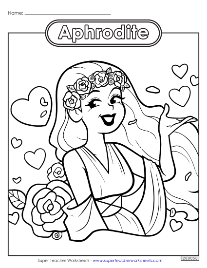 Coloring Page: Aphrodite