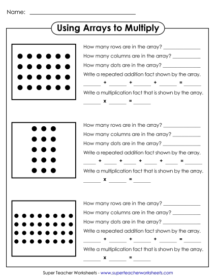Using Arrays:<br>Repeated Addition & Multiplication