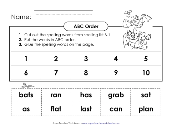 ABC Order - Cut & Glue (B-1)