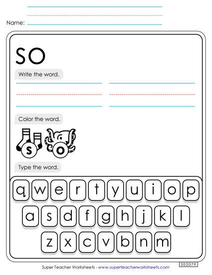 Write, Color, Type: So