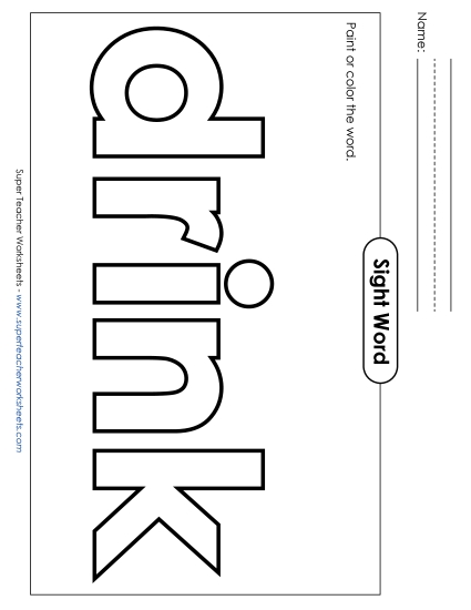 Paint or Color: Drink