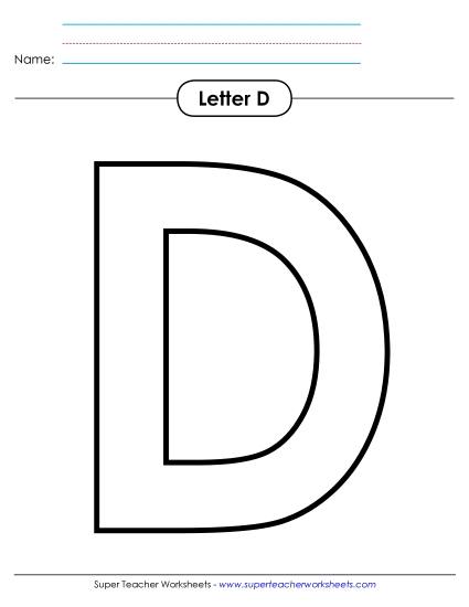 Outline - Uppercase D