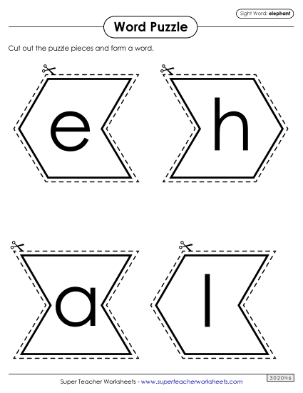 Word Puzzle: Elephant